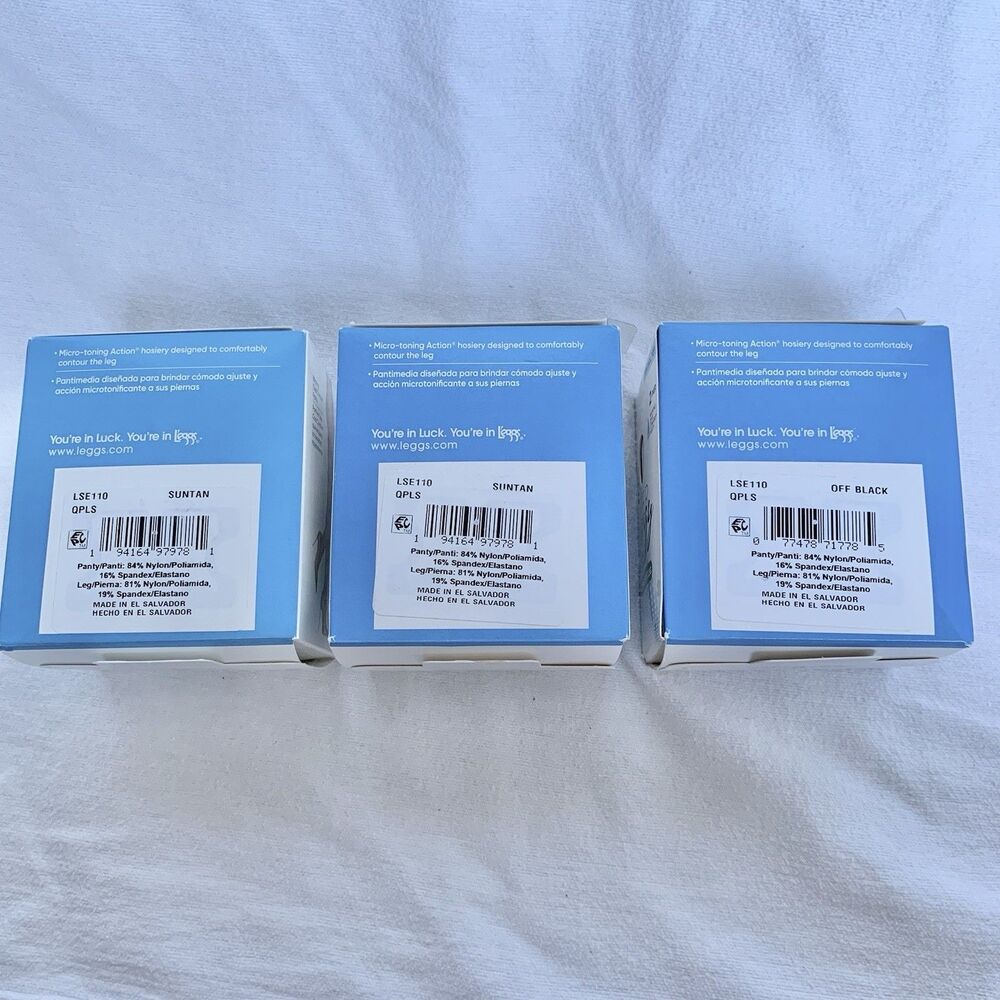 L’eggs 3 Pack Sheer Energy Control Top Medium Support Compression Tights Sz Q+ - Picture 5 of 8
